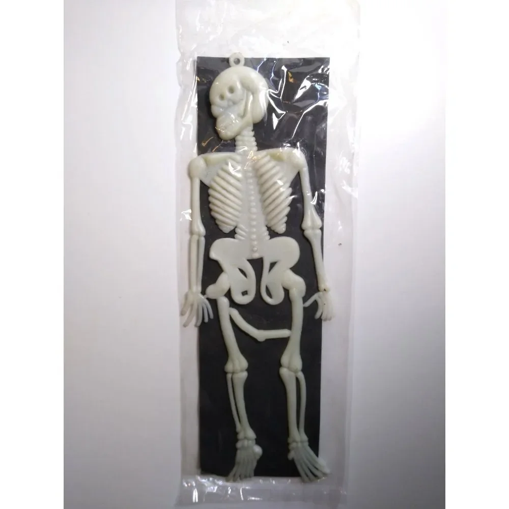 Vintage Hanging Skeleton Halloween Decoration Prop New Old Stock Sealed Package